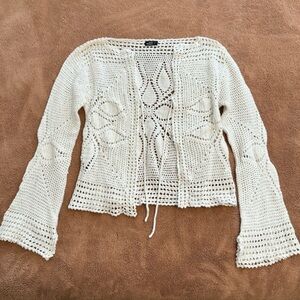 White crochet cardigan